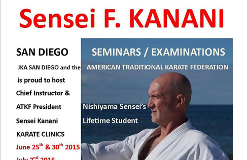 Upcoming Sensei F. Kanani San Diego California June / July 2015