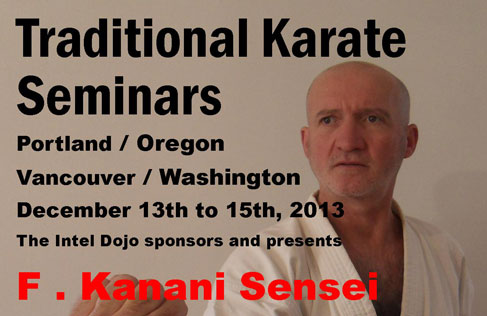 ATKF Seminar with Sensei Kanani in Portland Oregon and Vancouver Washington, December 13th to 15th,         2013